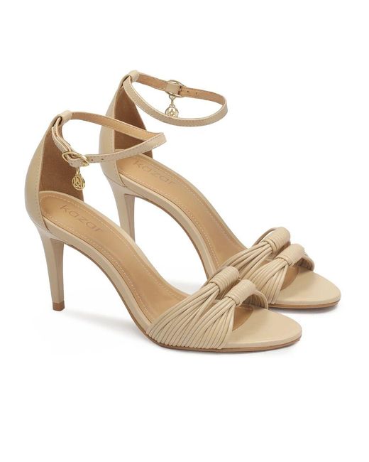 Kazar Metallic Stiletto-Sandalen Mit Einem Riemen Um Den Knöchel
