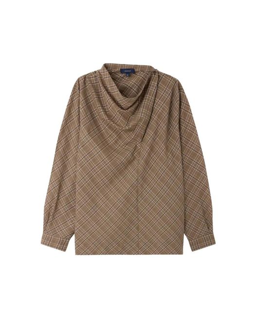 Soeur Irving Geruite Blouse in het Brown