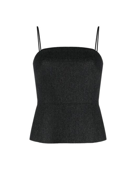 Dries Van Noten Black Sleeveless Tops