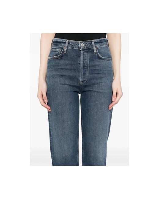 Agolde Blue Straight Fit Jeans