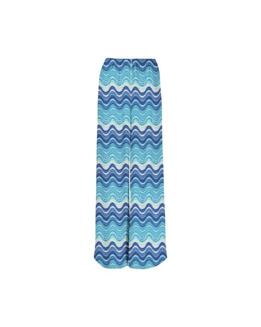 Mc2 Saint Barth Blue Wide Trousers