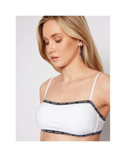 Calvin Klein Badmode ,Wit ,Beach Ready Bikini in het White
