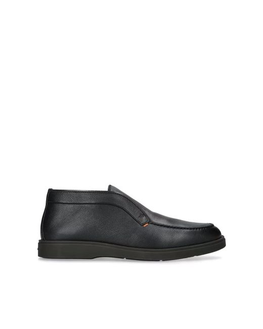 Santoni Black Ankle Boots for men