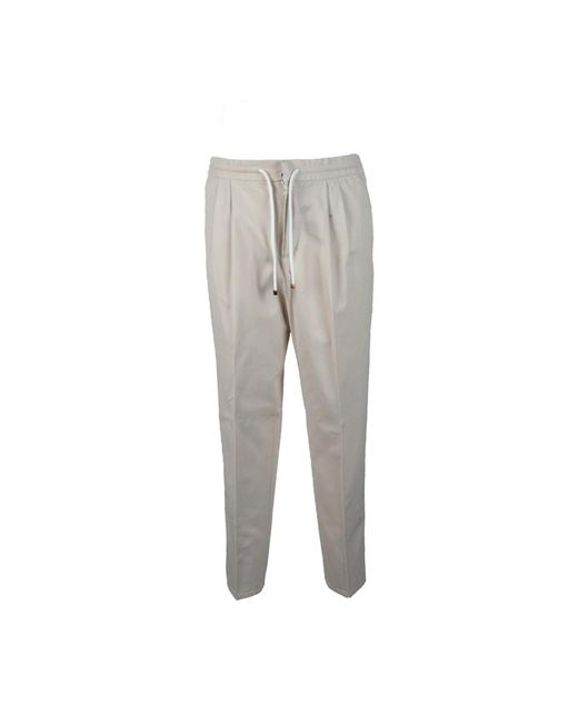 Straight Trousers Brunello Cucinelli de hombre de color Gray