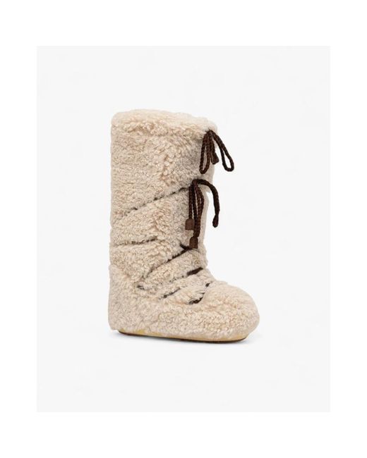Moon Boot Schoenen ,Polyester Icon Curly Extra Boots in het Natural