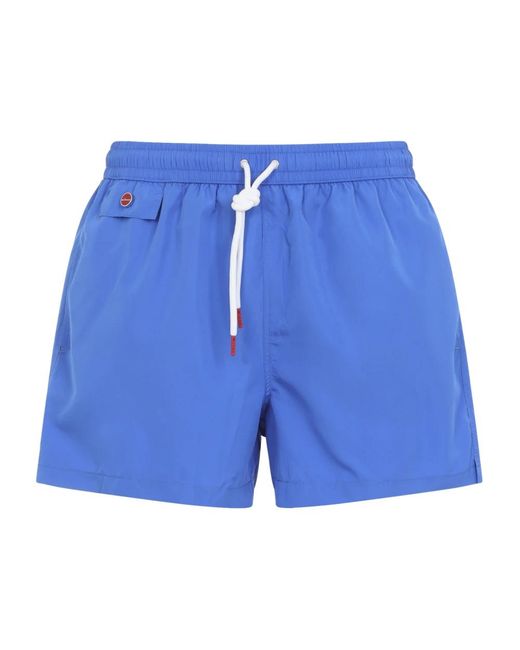 Kiton Badmode ,Blauw ,Zwemshorts in het Blue voor heren