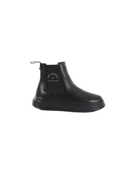 Karl Lagerfeld Black Chelsea Boots for men
