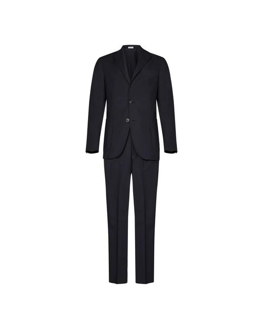 Boglioli Blaues Wollblazer Und Hosen Set in Black für Herren