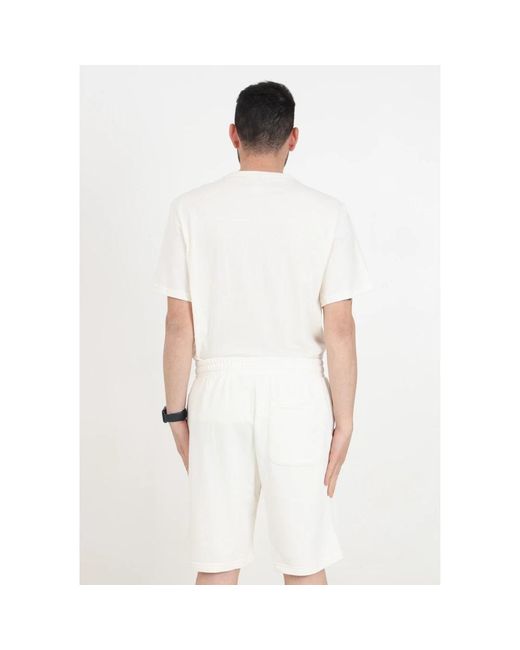 Converse Creamy white sports shorts with rubberized logo für Herren