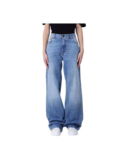 Twinset Blue Weite Jeans Mit Lockerer Passform