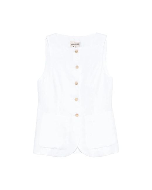 Semicouture White Waistcoats