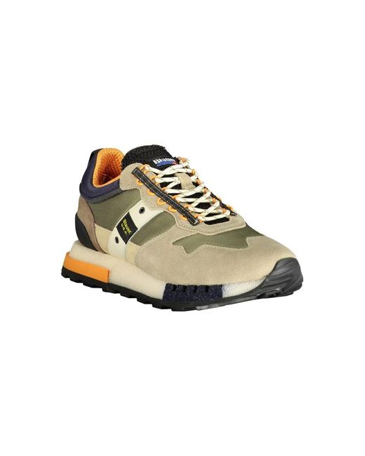 Blauer Schoenen ,Veelkleurig ,Leer Groene Polyethyleen Sneaker in het Multicolor voor heren