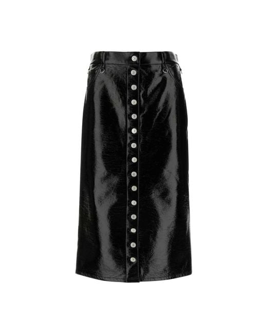 Midi Skirts Courreges de color Black