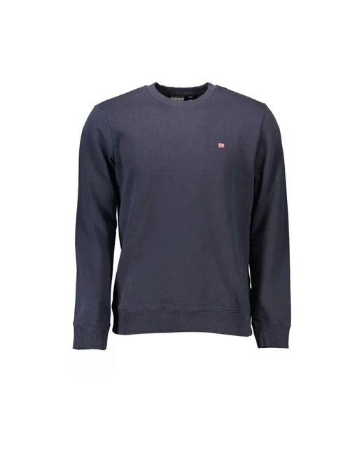 Napapijri Blauer sweatshirt mit gesticktem logo in Blue für Herren