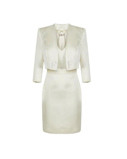Elisabetta Franchi Natural Short Dresses