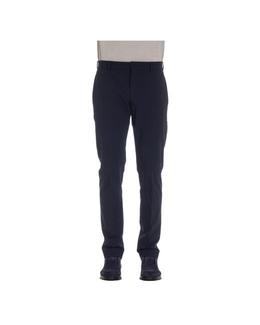 PT Torino Blue Slim-Fit Trousers for men