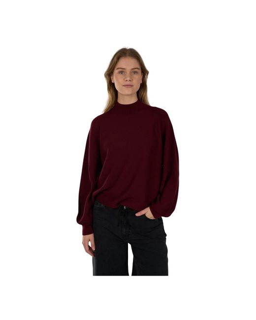 My Essential Wardrobe Red Eierförmiger Rollkragenpullover