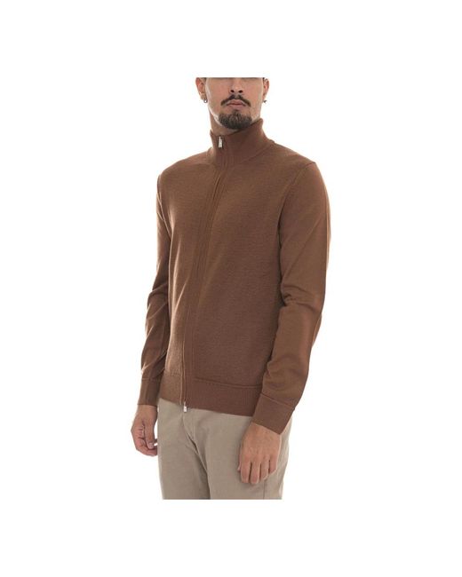 Boss Truien & Vesten ,Bruin ,Stijlvolle Gebreide Cardigan Sweater in het Brown voor heren