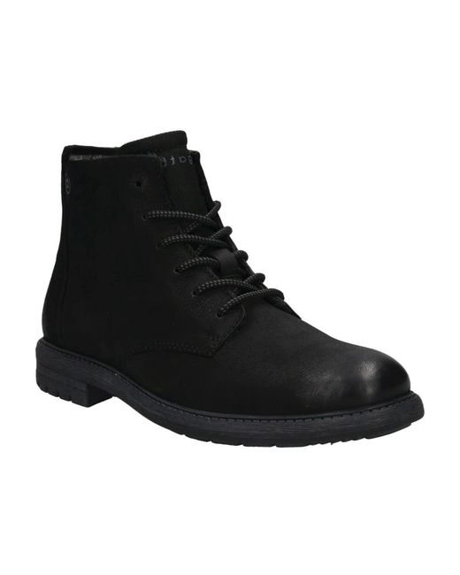 Bugatti Black Lace-Up Boots for men
