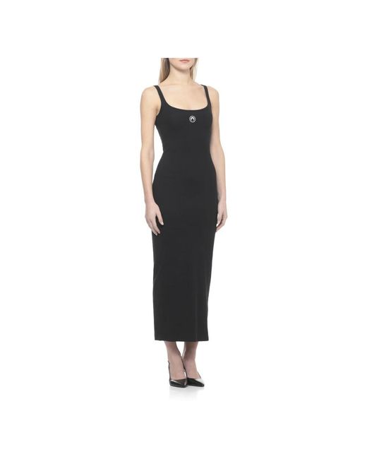 MARINE SERRE Black Maxi Dresses
