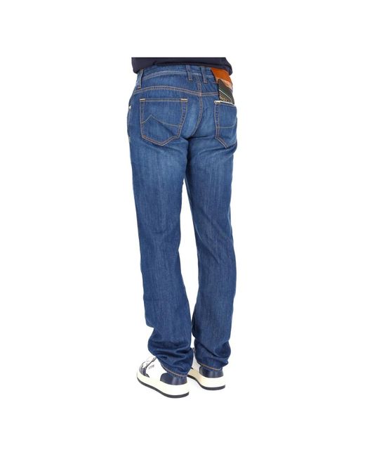 Jacob Cohen Blue Straight Jeans for men