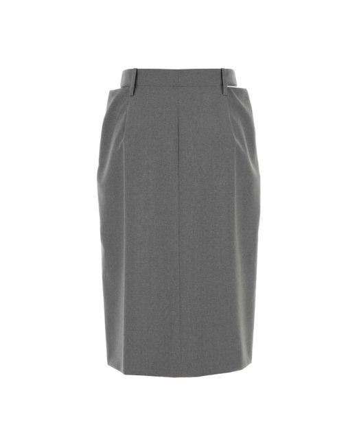 Jil Sander Gray Midi Skirts