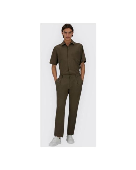 Herno Seersucker hose mit geradem bein in Green für Herren