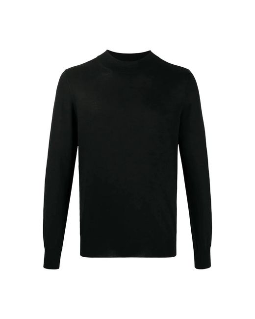Barba Napoli Black Round-Neck Knitwear for men
