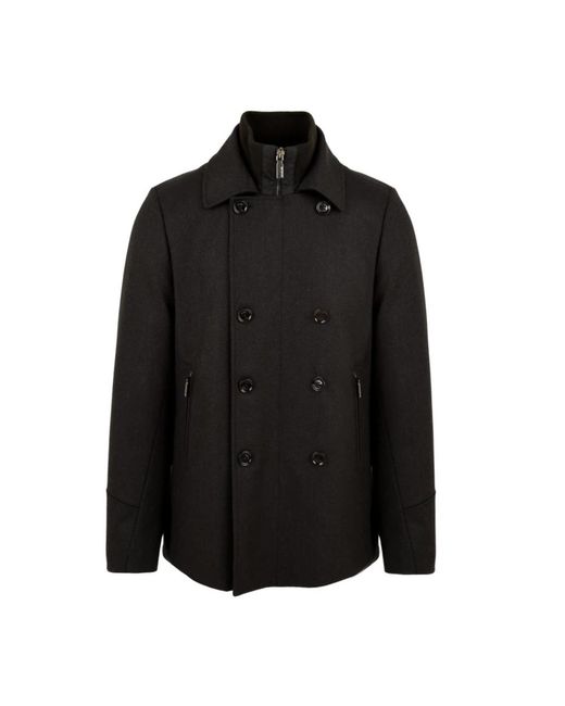 Moorer Black Double-Breasted Coats for men