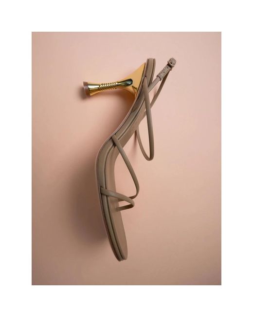 STUDIO AMELIA Metallic High Heel Sandals