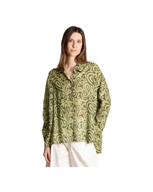 Shirts Niu de color Green