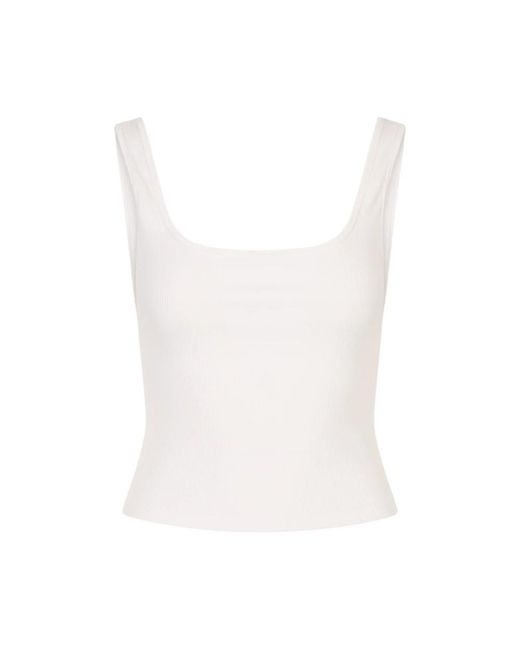 Alice + Olivia White Sleeveless Tops