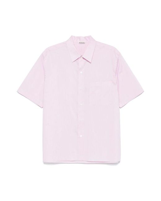Auralee Rosa Hemd Mit Brusttasche Und Knöpfen in Pink für Herren