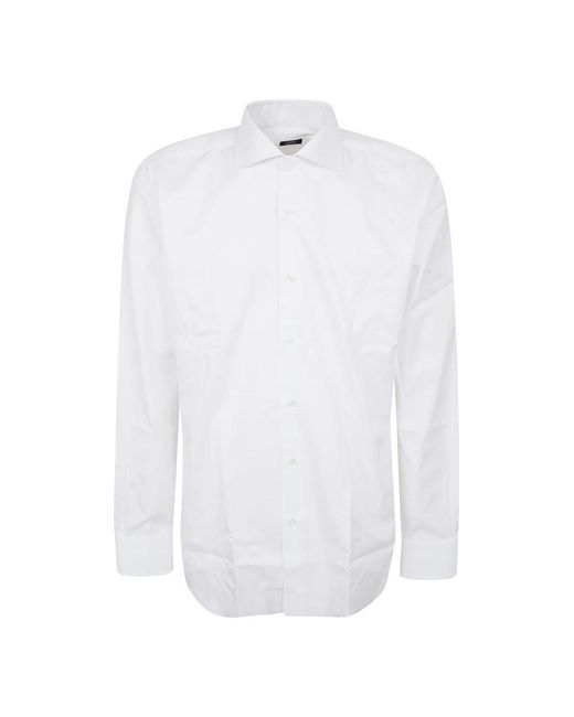 Barba Napoli White Formal Shirts for men