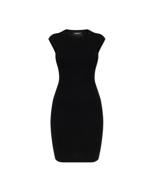 DSquared² Black Ärmelloses Kleid