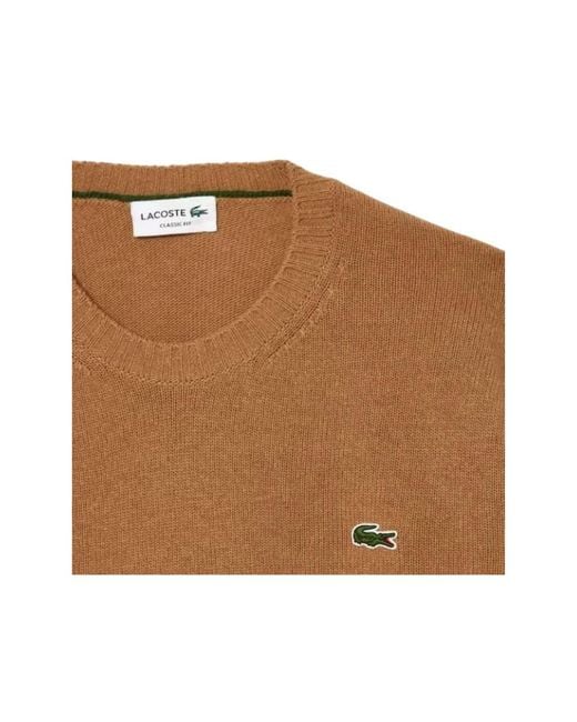 Lacoste Brown Round-Neck Knitwear for men