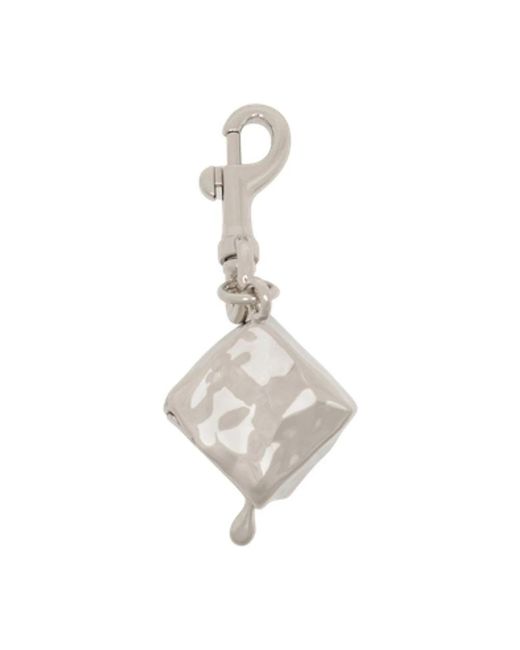 Rabanne White Keyrings