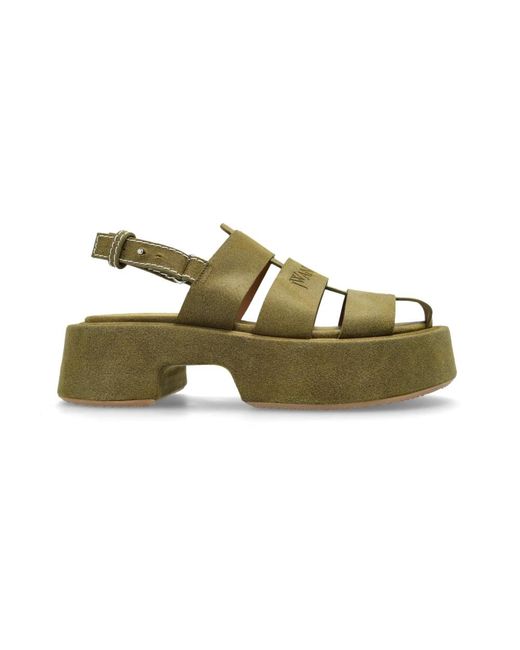 J.W. Anderson Flat Sandals in het Green