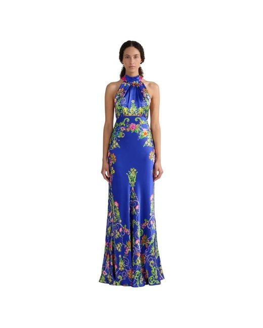 Gowns Saloni de color Blue