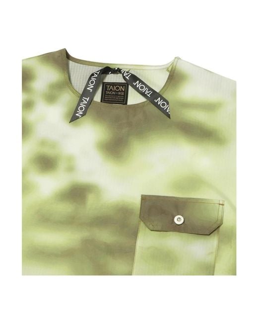 Taion Green Sleeveless Tops for men