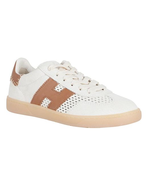 Hogan White Cool Lace-Up Sneakers