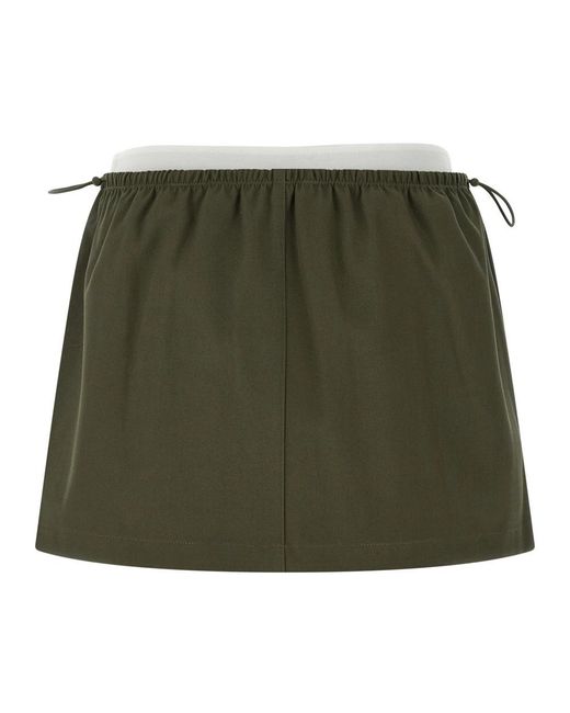 Alexander Wang Rokken ,Groen ,Katoen Cotton Mini Skirt in het Green