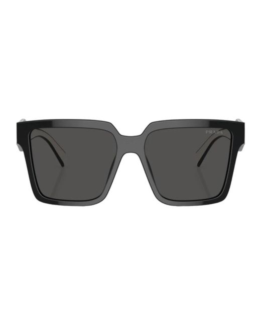 Prada Gray Geometrische sonnenbrille mit futuristischem stil