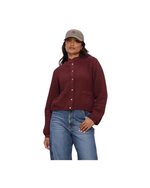 Object Objsaggia Re L/S Gebreide Vest in het Red