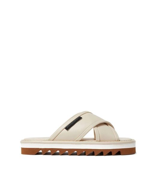 Stella McCartney Natural Cremeweiße slip-on sneakers