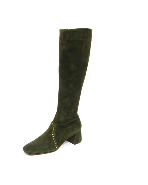 A. BOCCA Green Heeled Boots
