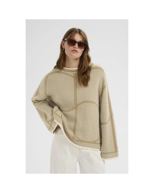 Soaked In Luxury Natural Round-Neck Knitwear