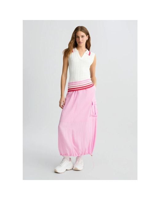 Liu Jo Pink V-Neck Knitwear