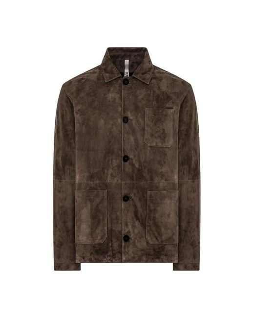 DUNO Brown Leather Jackets for men