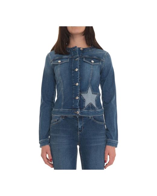 Liu Jo Denim Harrington Jack Met Zak in het Blue